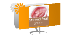 Stewed fruit cream