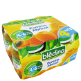 Bledina : Pomme-abricot - Petits pots Pomme-abricots des 4 mois  : Petits pots de fruits : 4 x 130 g