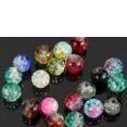 Perles : verre multicolore : Perles 8mm : x5