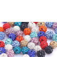 Perles : simili cristal : 10mm : multicolore x2