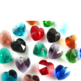 Perles coeur : lot multicolore : 10mm : lot de 2