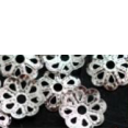 Bead cap : silver plated : Flower shape : 6 mm sold by 2