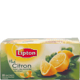 Lipton : thé citron avec écorces : thé parfumé : 25 sachets