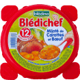 Blédina Blédichef : mijoté de carottes et boeuf : dès 12 mois : 230g